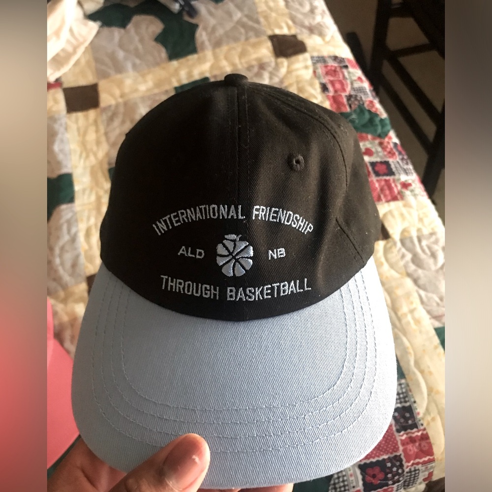 New balance Aime Leon Dore hat color black with sky blue brim One size